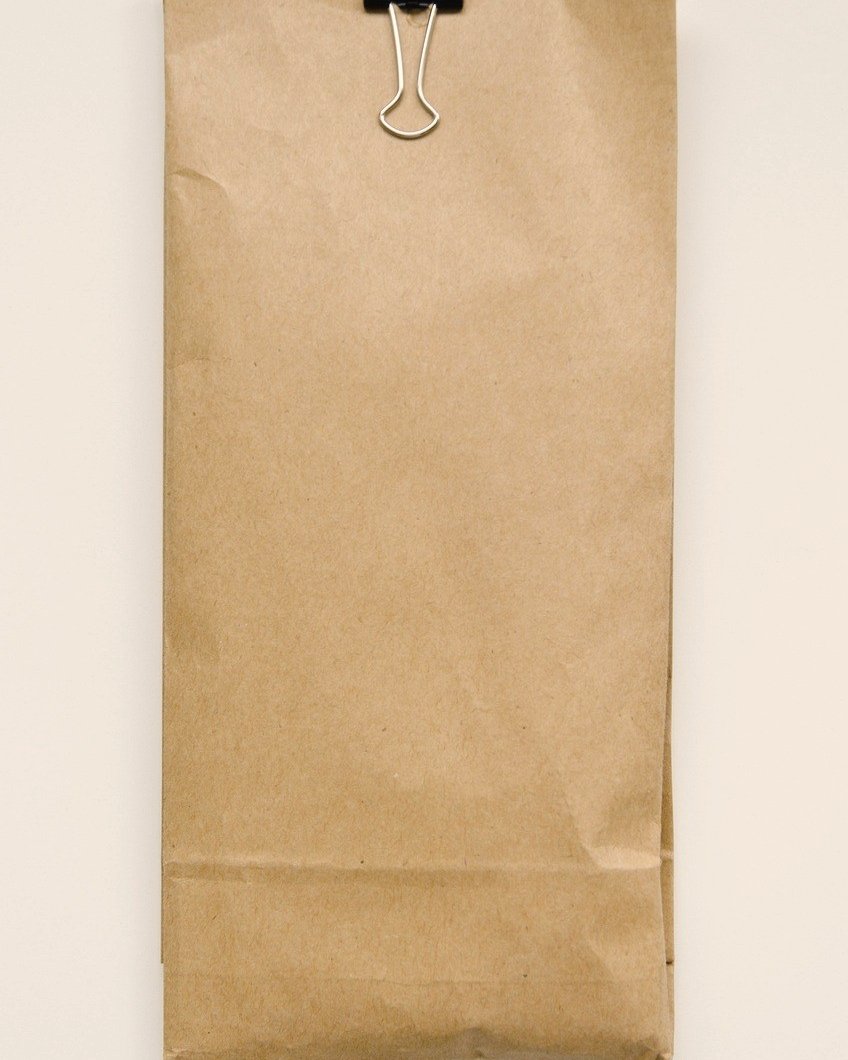 Bolsa de papel kraft para café en grano